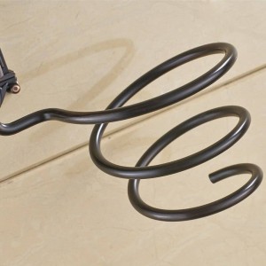 Porta phon Portaoggetti in ottone massiccio Portaoggetti per asciugacapelli Porta accessori per bagno Supporto antico per soffiante a molla 9131K
