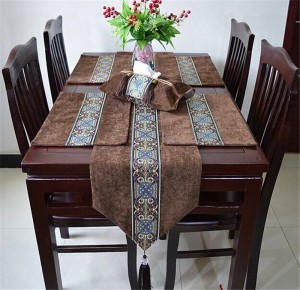 HAO JOY Lusso Europa Artigianato Artigianato Stile Europa Runner Argento caldo Home Decor Decorazioni per la tavola Tovaglie, 1 pezzo