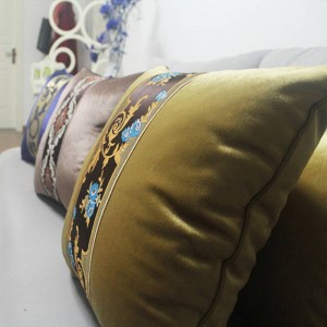 HAO JOY Federa per cuscino jacquard in ciniglia di lusso Euro Decorazioni per la casa in velluto Quadrato Fiori Federa per fiammiferi, 1 pz