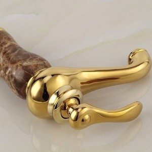 Rubinetti per lavabo in pietra placcati in marmo di alta qualità placcati in oro per bagno con lavabo caldo e freddo gru XT603
