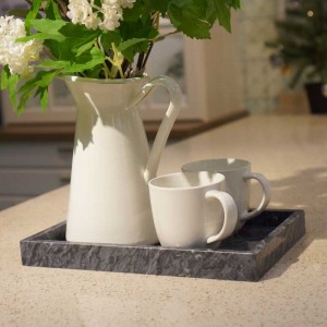 InsFashion vassoio in marmo naturale rettangolo elegante e premium per decorazioni domestiche in stile giapponese e uso in posa controllata