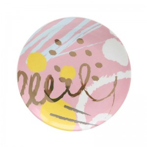 InsFashion fantasie tondo colorato piatto in ceramica per gioielli e cosmetici per ragazza di moda