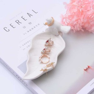 InsFashion portagioie in ceramica a forma di congedo bianco puro stile semplice con uccello per fantasia ragazza e regalo per la festa della mamma