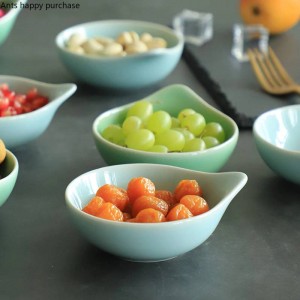 Ceramica in stile giapponese Vassoio snack Frutta secca caramelle Dado Set di piatti Vassoio in legno Contenitori desktop Decorazioni per la casa