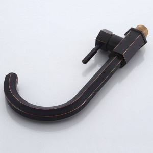 Rubinetto della cucina Rubinetto del lavandino della cucina Miscelatore monocomando girevole nero Miscelatore acqua 360 gradi Miscelatore 2 tubi Miscelatore acqua calda e fredda LAD-5089