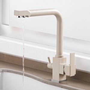 Rubinetti da cucina Miscelatore per montaggio su ponte Rotazione a 360 gradi con caratteristiche di purificazione dell'acqua Gru a foro singolo per cucina LAD-9050