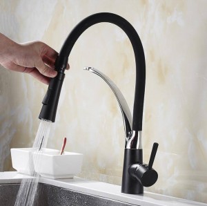 Miscelatore da cucina Miscelatore per lavello Ottone Nero / Rosso con rubinetto Torneira nero Rubinetti da cucina Miscelatore per vasca da bagno a freddo con montaggio a freddo LAD-146