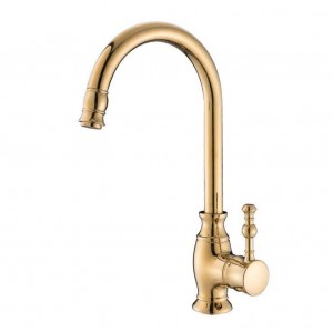 Ktichen rubinetto di lusso in ottone dorato rubinetti per lavello da cucina alta maniglia monocomando girevole rubinetto per lavabo miscelatore acqua rubinetto LAD-169