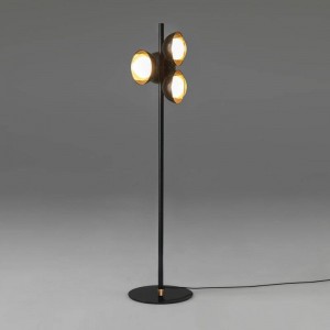 Kung Simple Modern Lampade da terra colore nero corpo trasparente galss paralume Creative Night lampada da terra G9 ha condotto la lampadina moderna luce