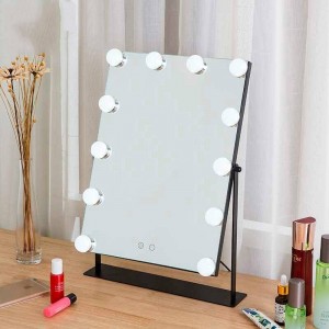 Specchio cosmetico a led da tavolo per ragazze con specchio grande da trucco bianco con luci touch fill light specchio cosmetico dormitorio mx01111356