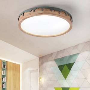 Plafoniere a LED rotonde per sala da pranzo Soggiorno Lampada da parete in legno in stile nordico