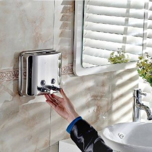 Dispenser di sapone liquido 1500ml Dispenser di sapone per montaggio a parete in acciaio inossidabile Dispenser di shampoo da bagno per bagno Z-1500ml