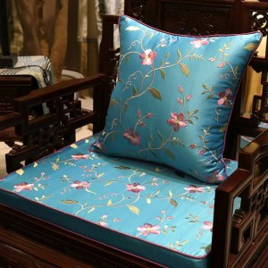 Fodera per cuscino da ricamo con ciondolo di lusso Vines Blooming Design Capa de Dlmofada Divano Biancheria da letto per auto Pianta decorativa Fodera per cuscino