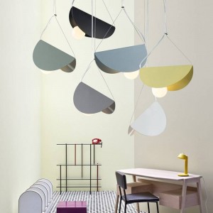 Macaron moderne semplici lampade a sospensione Paralume colorato in ferro art sala da pranzo decorazione camera da letto atrio droplight Apparecchio di illuminazione