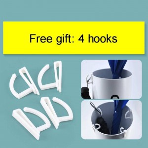Portaombrelli in metallo Portaombrelli bianco nero argento Decorazioni home office con e 4 ganci