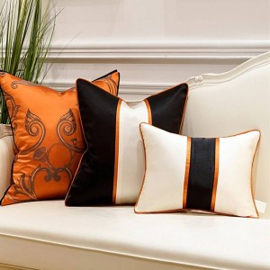 Modello Cuscino per camera Cuscino Jacquard arancione nobile Cuscini Cojines Decorativos Para Divano Patchwork Cuscini decorativi Donna Coussin