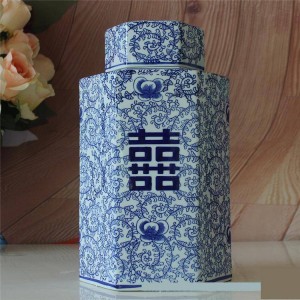 Vaso portaoggetti moderno "doppia felicità" dipinto a mano. Camera per matrimoni. Decorazione per la casa. Modello. Arredamento. Vaso in ceramica