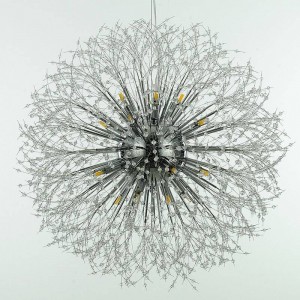 Lampadario moderno a dente di leone luce 60cm cristallo lustri de sala de janta candelabro art deco lustro moderna lampada a sospensione in cristallo