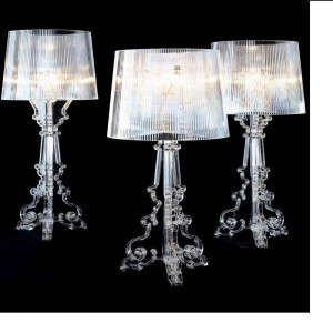 Lampade da tavolo in acrilico trasparente con ombra fantasma moderna Lampada da comodino da camera da letto in acrilico nero Lampada da tavolo in acrilico nero Lampada da scrivania in acrilico