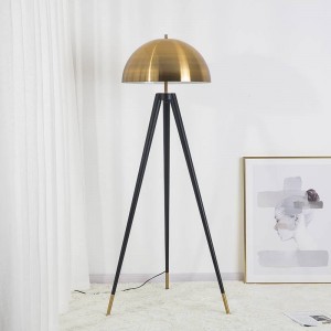 Lampada da terra a LED moderna in oro nero Lampada da terra di lusso in metallo nero Illuminazione Soggiorno Camera da letto Art Home Store Bar Decor Apparecchi da cucina