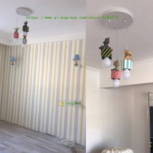 Camera da letto moderna a led Lampade per bambini americane ragazzo ragazza Lampada da camera da letto del fumetto E27 Illuminazione a sospensione Illuminazione natalizia
