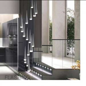 Lampada a sospensione moderna conica a LED in alluminio argento Lampada a sospensione conica cucina ristorante Lampada a sospensione a sospensione a LED fai da te