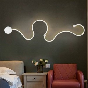 Lampade da parete a LED moderne Lampade da parete per camera da letto Living Room Balcony Acrilico Home Deco Applique da parete Lampade da applique in ferro da cucina