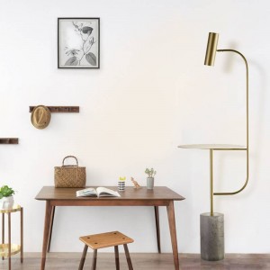 Moderna lampada da terra in marmo con tavolo regolabile ad angolo nero colore nero Interruttore a pedale E27 Faretto a led bianco naturale 4000K caldo