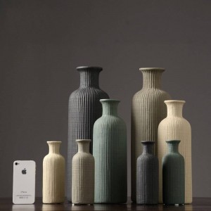 Vaso di ceramica minimalista moderno Moda floreale Disposizione decorazione della casa Soggiorno Vaso vegetariano decorazione