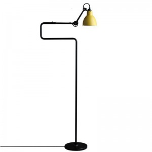 Moderna lampada da terra semplice colore nero giallo paralume E27 lampada da terra a led lampada da salotto soggiorno camera da letto ufficio luce di casa