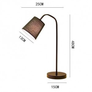 Lampade da scrivania moderne in stile semplice tavolo da studio luce tavolo bianco nero corpo in tessuto paralume lampada E27 apparecchio di illuminazione
