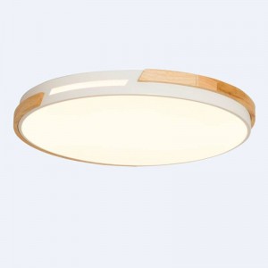Plafoniera da ristorante moderna a LED rotonda in legno semplice per soggiorno Lampada da soffitto nordica per apparecchi di illuminazione a soffitto per camera da letto per la casa