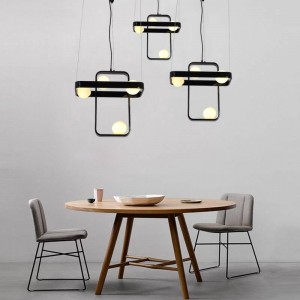 Moderna lampada a sospensione a sospensione loft in metallo nero galss paralume lampada a sospensione apparecchio acrilico apparecchio home decor