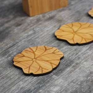 Sottobicchiere in bambù naturale set tondo creativo tovaglietta tazza tappetino tazze di caffè porta copos decorazione domestica piattino Isolamento