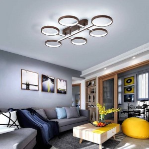 Nuovo arrivo moderno lampadari a led luci per soggiorno camera da letto sala studio casa colore del caffè cornice lampade da interno dero