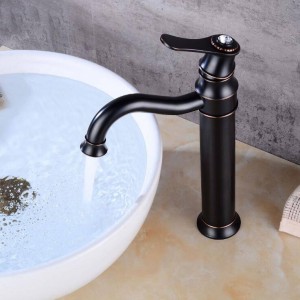 Nuovi rubinetti per lavabo Rubinetto per bagno in ottone nero lucidato a olio nero Miscelatore per vasca monocomando Miscelatore acqua calda fredda torneiras B534