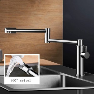 Nuovi rubinetti da cucina in ottone Rubinetto singolo acqua fredda per cucina Miscelatore monocomando acqua 360 Ruota Lavello Rubinetto Riempitore L-888