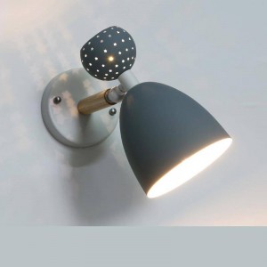 Lampada da comodino nordica Lampada da parete moderna girevole Camera da letto Ma Caron Lampada da parete creativa per bambini Lampada da parete per soggiorno