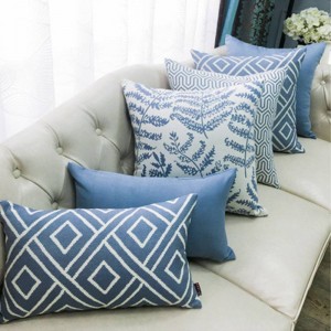Fodera per cuscino nordico Cojines Decorativos Para Sofa Cuscino per cuscini di lusso di Natale Foglie geometriche Cuscini da tiro Home Festival