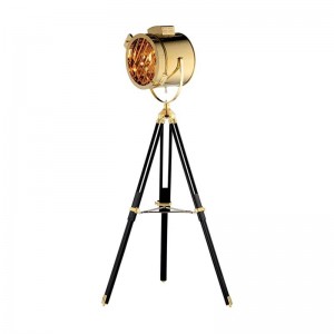 Lampade da terra nordiche Cerca Lampade da terra Paralume in metallo con gamba a treppiede Lampade Apparecchio lampada da terra con lampadina E27 color oro cromato