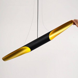 Nordic L80 / 100cm Coltrane Alu. tubo Lampada a sospensione in oro nero H75 / 95 / 115cm lampada da parete in oro nero applique da parete Lampada a sospensione