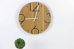 Moda nordica minimalista rotonda orologio da parete in legno Soggiorno camera da letto studio orologio da parete muto Orologi da parete Decorazione da parete
