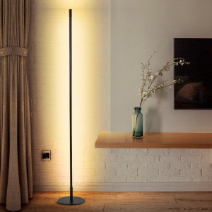 Lampade da terra a LED minimaliste nordiche Lampade da terra Soggiorno Lampade a sospensione in alluminio nero / bianco Lamparas Decorare