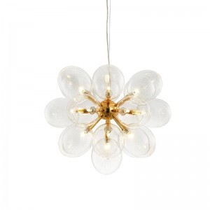 Lampade a sospensione a LED moderne da ristorante in stile nordico con camera da letto a LED Dente di leone Lampade semplici a sospensione moderne a sfera in vetro moderno