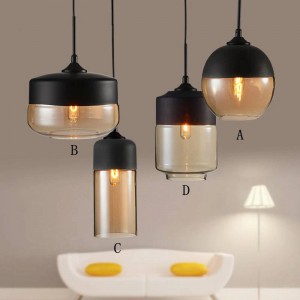 Apparecchio a sospensione a sospensione in vetro moderno nordico moderno E27 E26 Lampade a sospensione a LED per cucina Ristorante Bar soggiorno camera da letto