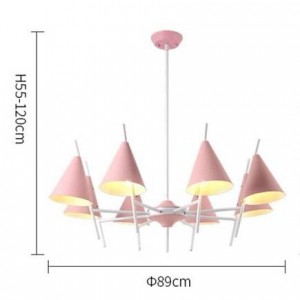 Nordico moderno e minimalista foyer lampada a sospensione sala di ferro personalità creativa Macarons ristorante giallo rosa verde lampada a LED