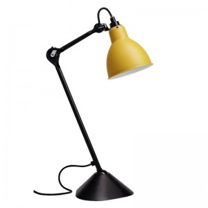 Nordic nuova lampada da tavolo classica camera da letto scrivania lampada deco nero giallo rosso ombra protezione degli occhi studio ufficio lettura LED lampada E14
