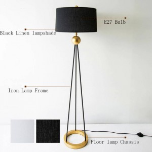 Nordic Light Standing Loft Lampade da terra Camera da letto Soggiorno Guest Standing Lamp Decor Lampade da terra Lampade per hotel