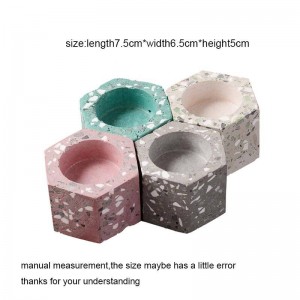 Portacandele in cemento stile nordico Base per candele per aromaterapia Cena a lume di candela occidentale Luce notturna Decorazione multicolore Artigianato