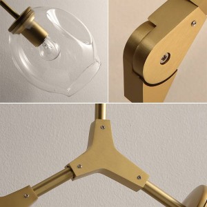 Lampada da parete a LED a 2 bracci post moderna decorazione in body art in metallo nero oro design creativo lampada a LED E27 Camera da letto Soggiorno parete ight
